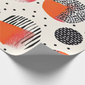 Papier Cadeau Rayures de tranches de citrus gras (4) (Coin)