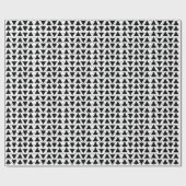 Papier Cadeau Rayures de triangles noir et blanc (Plat)