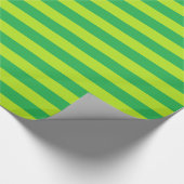 Papier Cadeau Rayures de vert et de vert de chaux (Coin)