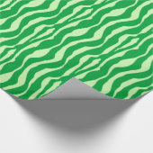 Papier Cadeau Rayures de zèbre - nuances de vert de chaux (Coin)