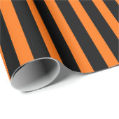 Papier Cadeau Rayures d'Halloween (Coin rond)