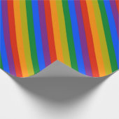 Papier Cadeau Rayures diagonales d'arc-en-ciel (Coin)