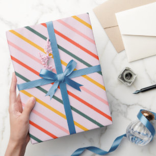 Papier Cadeau Rayures diagonales ensoleillées