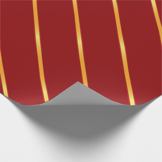 Papier Cadeau Rayures diagonales métalliques d'or lumineux épais (Coin)