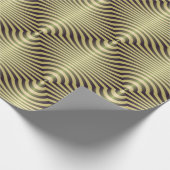 Papier Cadeau Rayures d'illusion jaune (Coin)