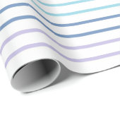 Papier Cadeau Rayures en pastel décrites d'arc-en-ciel (Coin rond)