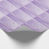 Papier Cadeau Rayures et points modernes en violet (Coin)