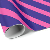 Papier Cadeau Rayures fuchsia et pourpres (Coin rond)