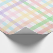 Papier Cadeau Rayures Gingham Pastel (Coin)