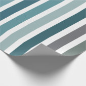 Papier Cadeau Rayures Gris Bleu (Coin)