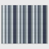 Papier Cadeau Rayures Gris Marine (Plat)