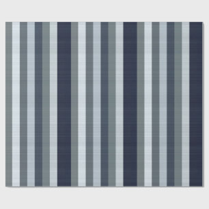 Papier Cadeau Rayures Gris Marine 