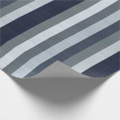 Papier Cadeau Rayures Gris Marine  (Coin)