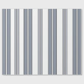 Papier Cadeau Rayures Grises (Plat)