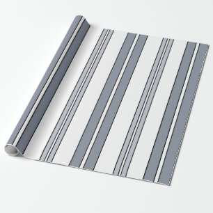 Papier Cadeau Rayures Grises