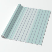 Papier Cadeau Rayures grises bleues sarcelle modernes simples (Déroulé)