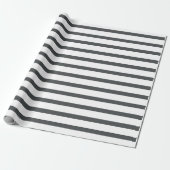 Papier Cadeau Rayures grises et blanches (Déroulé)