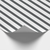 Papier Cadeau Rayures grises et blanches (Coin)