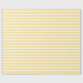 Papier Cadeau Rayures jaunes et blanches (Plat)