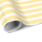 Papier Cadeau Rayures jaunes et blanches (Coin rond)