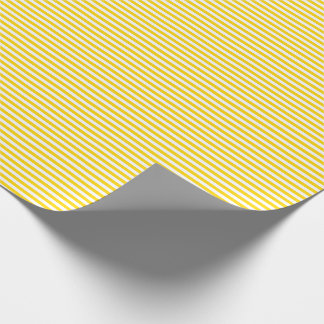 Papier Cadeau Rayures jaunes et blanches d'or minces