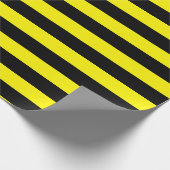 Papier Cadeau Rayures jaunes et noires (Coin)