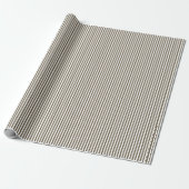 Papier Cadeau Rayures Lourd Brun & Blanc (Déroulé)