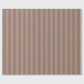 Papier Cadeau Rayures Marron & Marron Clair (Plat)