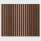 Papier Cadeau Rayures marron stylées modernes  (Plat)