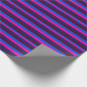 Papier Cadeau Rayures néon de minuit (Coin)