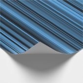 Papier Cadeau Rayures Noir Bleu (Coin)