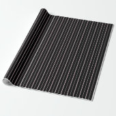 Papier Cadeau Rayures Noir et Blanc (Déroulé)