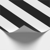 Papier Cadeau Rayures noires et blanches élégantes (Coin)