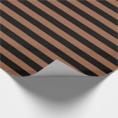 Papier Cadeau Rayures noires et Brown (Coin)
