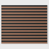 Papier Cadeau Rayures noires et Brown (Plat)