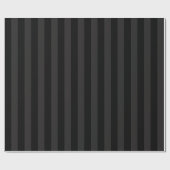 Papier Cadeau Rayures noires et charbon (Plat)