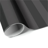 Papier Cadeau Rayures noires et charbon (Coin rond)