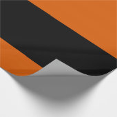 Papier Cadeau Rayures noires et orange (Coin)