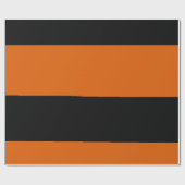 Papier Cadeau Rayures noires et orange (Plat)