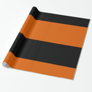Papier Cadeau Rayures noires et orange