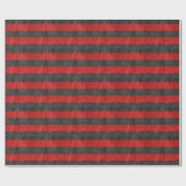 Papier Cadeau Rayures noires et rouges (Plat)
