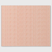 Papier Cadeau Rayures ondulées orange clair et blanc (Plat)