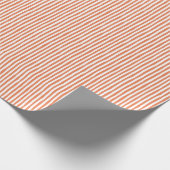 Papier Cadeau Rayures ondulées orange clair et blanc (Coin)