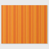 Papier Cadeau Rayures orange audacieuses (Plat)