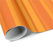 Papier Cadeau Rayures orange audacieuses (Coin rond)
