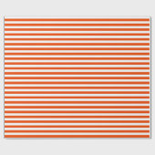 Papier Cadeau Rayures orange et blanches moyennes (Plat)