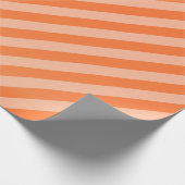 Papier Cadeau Rayures oranges et diagonales de citrouille (Coin)
