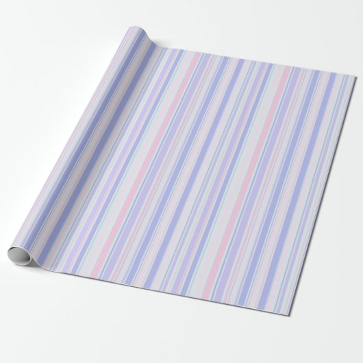 Papier Cadeau Rayures pastel (Déroulé)