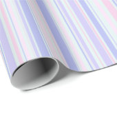 Papier Cadeau Rayures pastel (Coin rond)