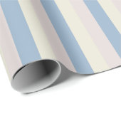 Papier Cadeau Rayures rose / bleu / jaune (Coin rond)